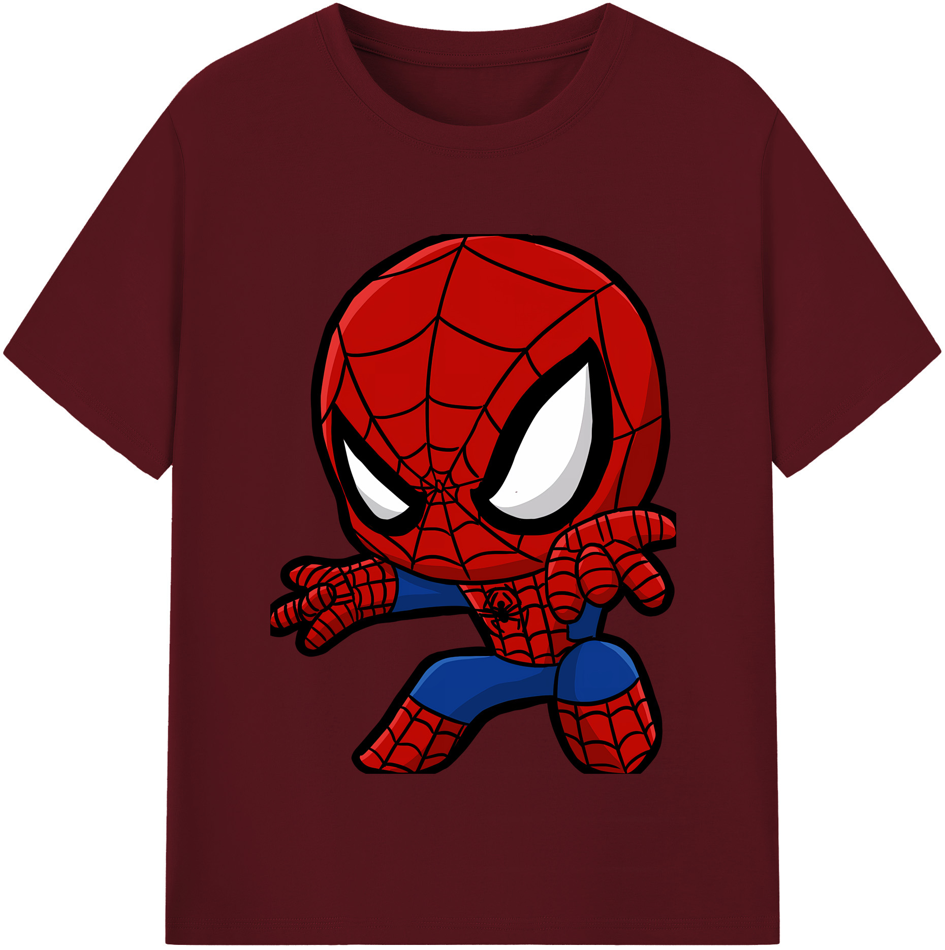 （画像用） Spider Man スパイダーマン 綿100％半袖Tシャツ（フロントプリント）